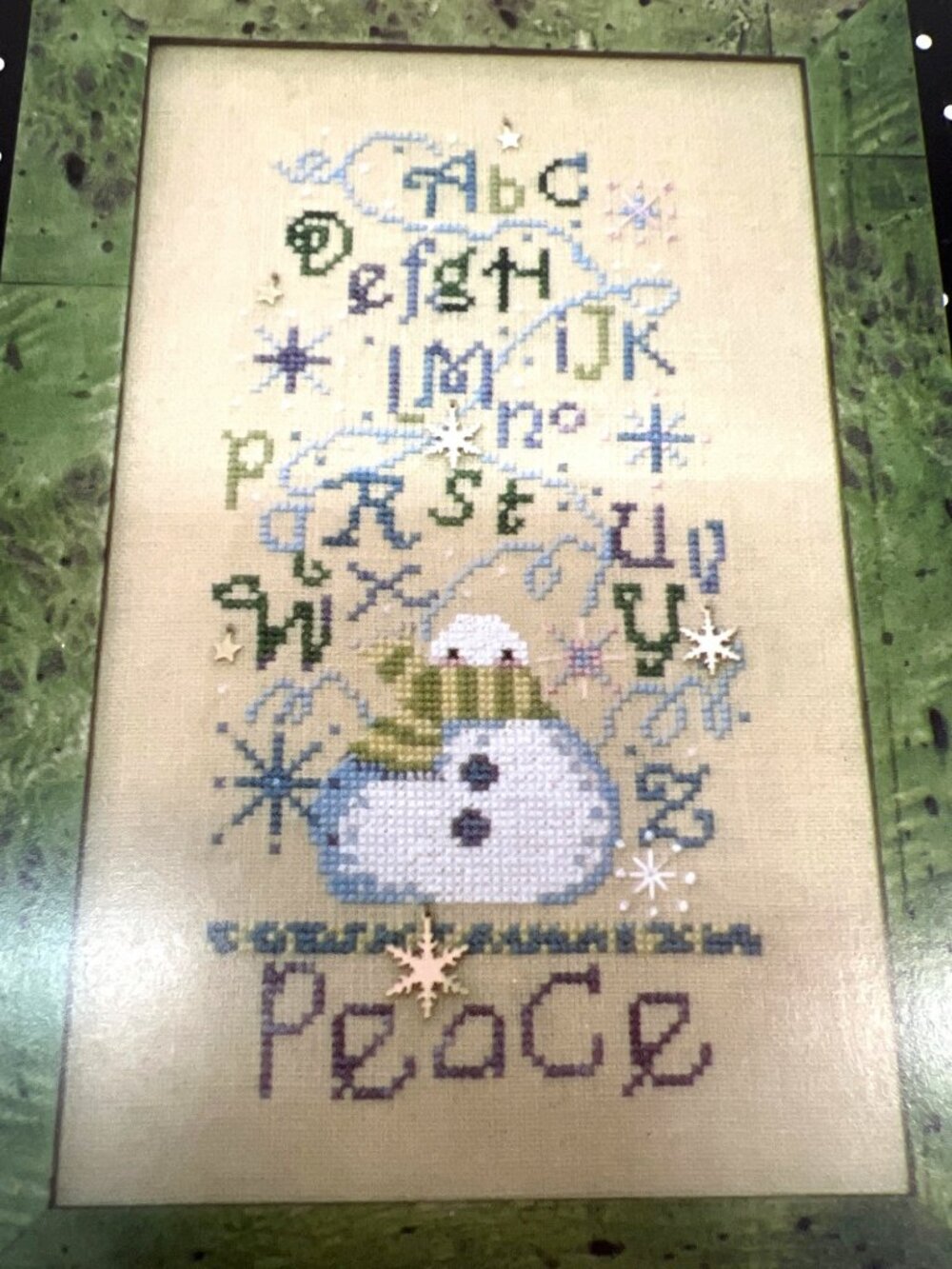Winter Peace Cross Stitch Pattern By Sisters & Best Friends Snowman Alphabet